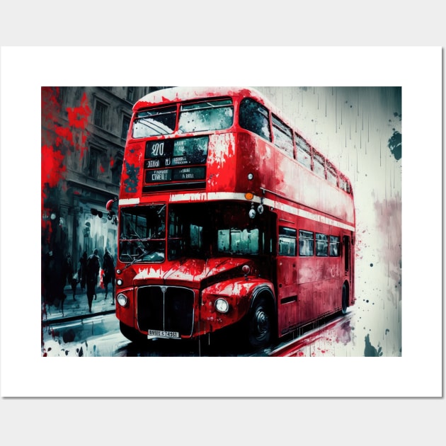 London Bus Wall Art by Buff Geeks Art